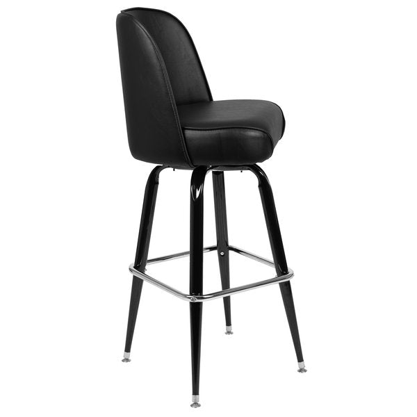 Metal Barstool w/Swivel Bucket Seat
