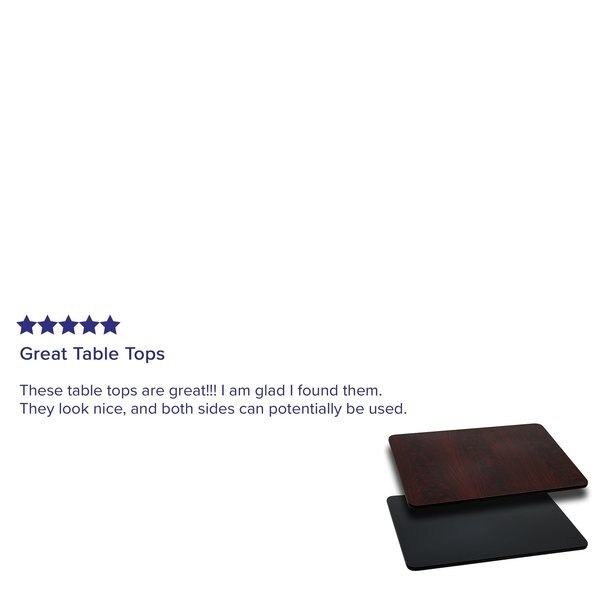 Black/Mahogany Reversible Top, 30