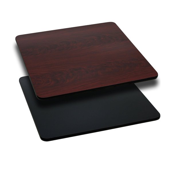 Square Table Top with Black or Mahogany