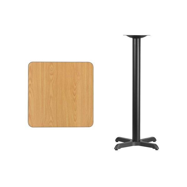 Square Natural Laminate Table, 24