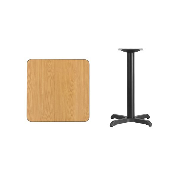 Square Natural Laminate Table, 24