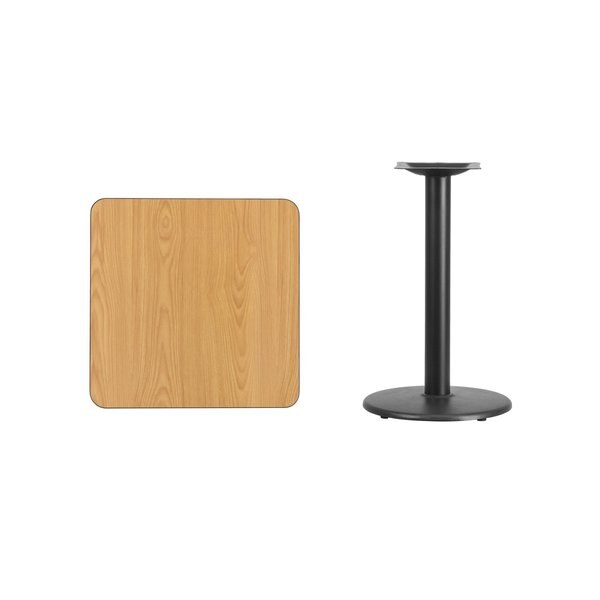 Square Natural Laminate Table, 24