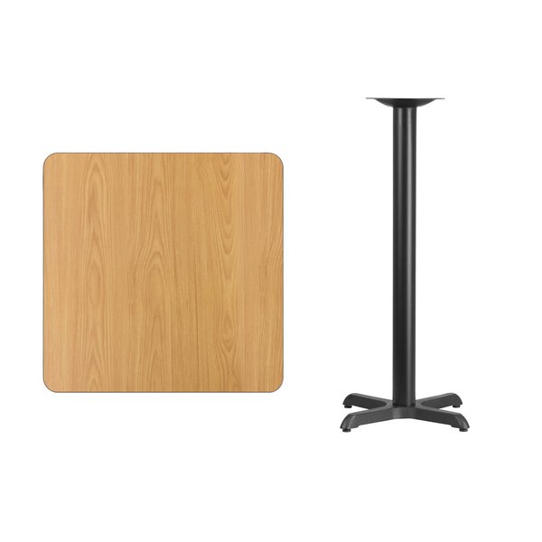 Square Natural Laminate Table, 30