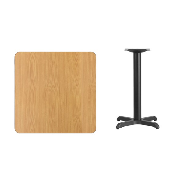 Square Natural Laminate Table, 30