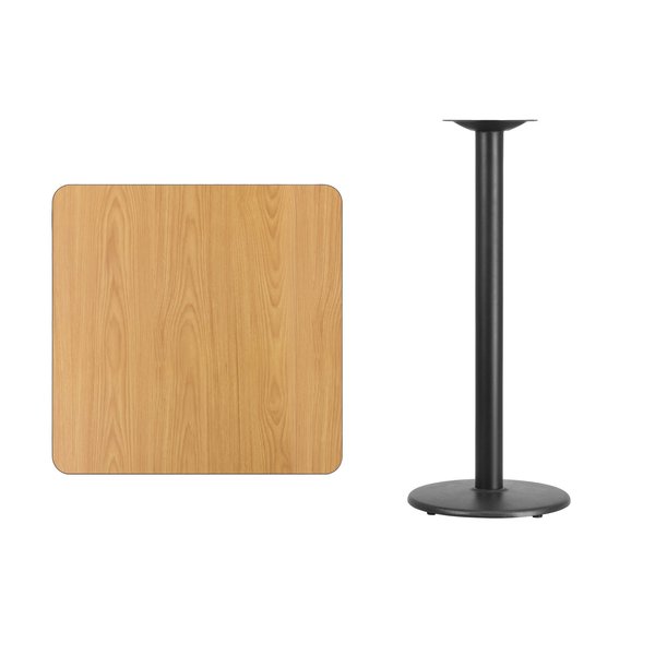 Square Natural Laminate Table, 30