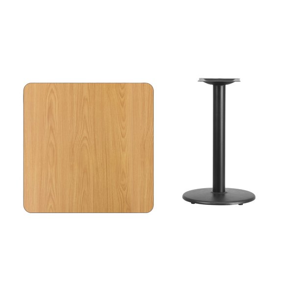 Square Natural Laminate Table, 30