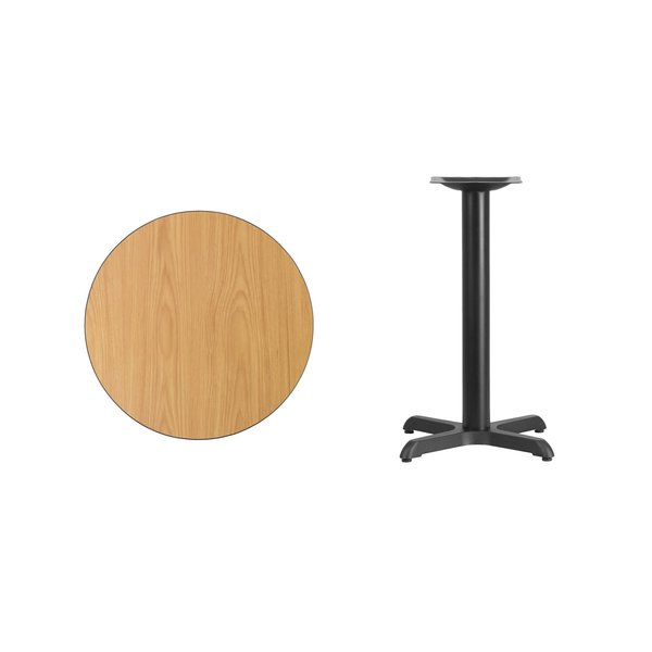 Round Natural Laminate Table, 24