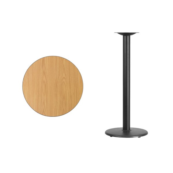 Round Natural Laminate Table, 24