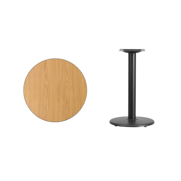 Round Natural Laminate Table, 24