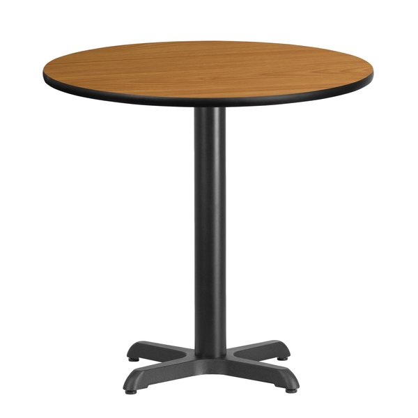 Round Natural Laminate Table, 30