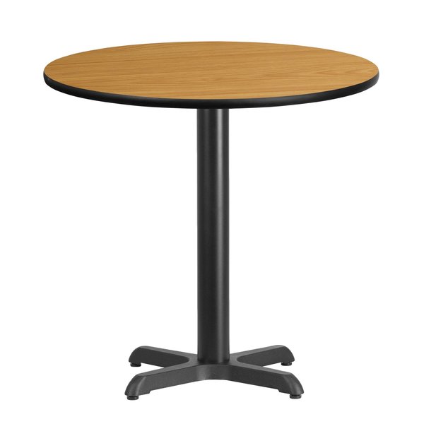 Round Natural Laminate Table, 30