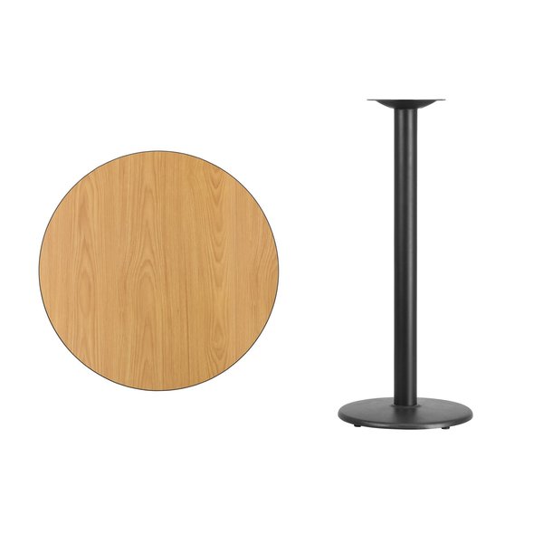 Round Natural Laminate Table, 30