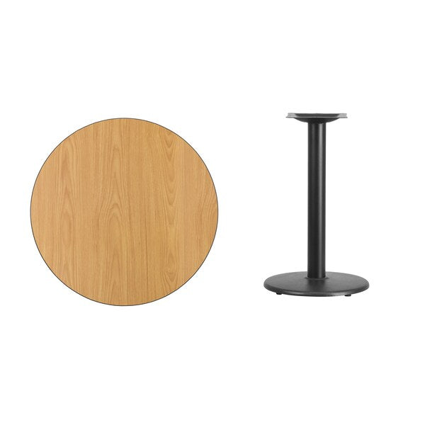 Round Natural Laminate Table, 30