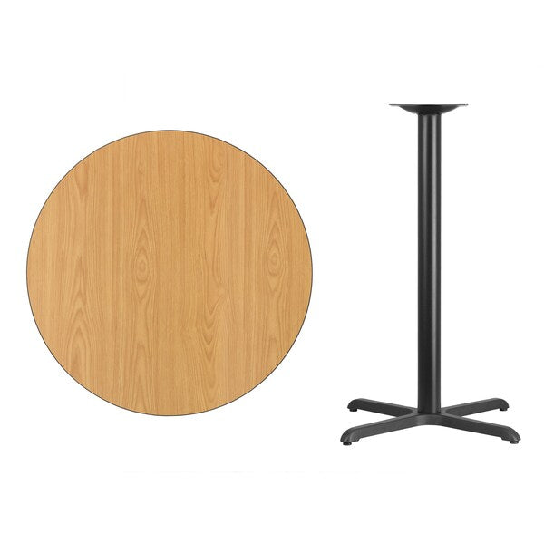 Round Natural Laminate Table, 36