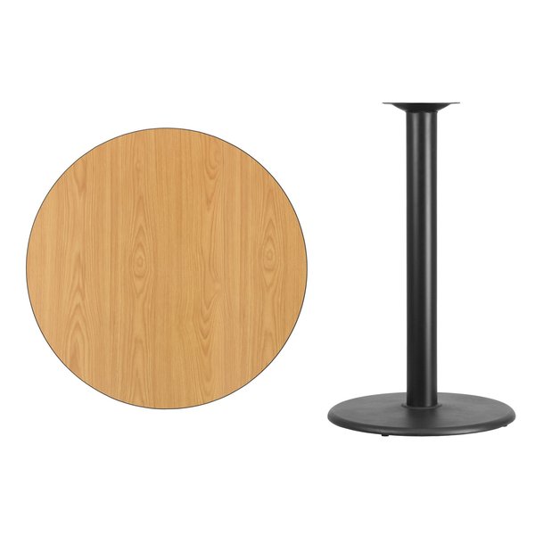 Round Natural Laminate Table, 36