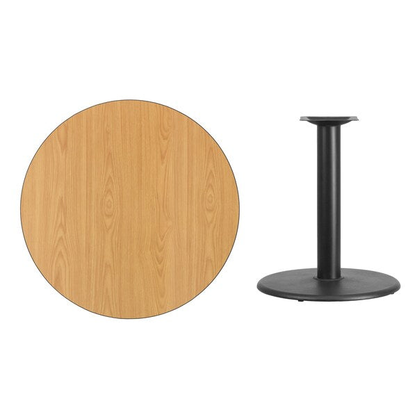 Round Natural Laminate Table, 36