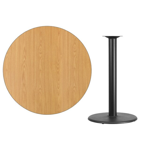 Round Natural Laminate Table, 42