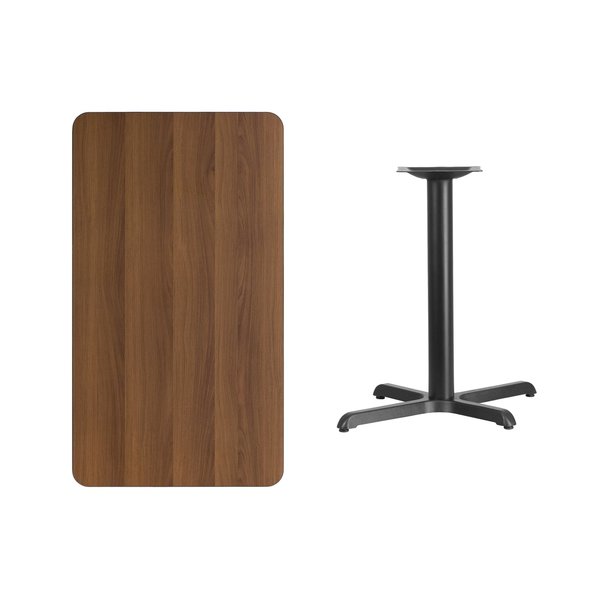 Rectangle Walnut Table, Rectangle w/X-Base, 24