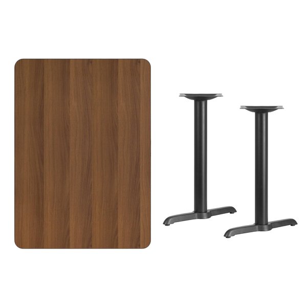 Rectangle Walnut Table, Rectangle w/T-Base, 30