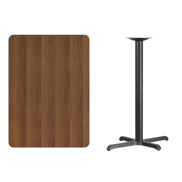 Rectangle Walnut Table, Rectangle w/X-Base, 30