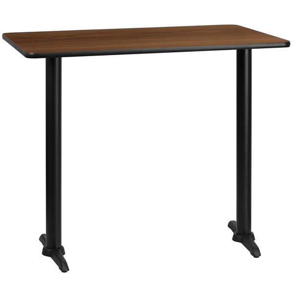 Rectangle Walnut Table, Rectangle w/T-Base, 30