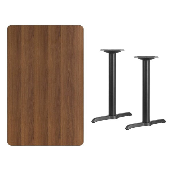 Rectangle Walnut Table, Rectangle w/T-Base, 30