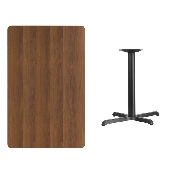 Rectangle Walnut Table, Rectangle w/X-Base, 30