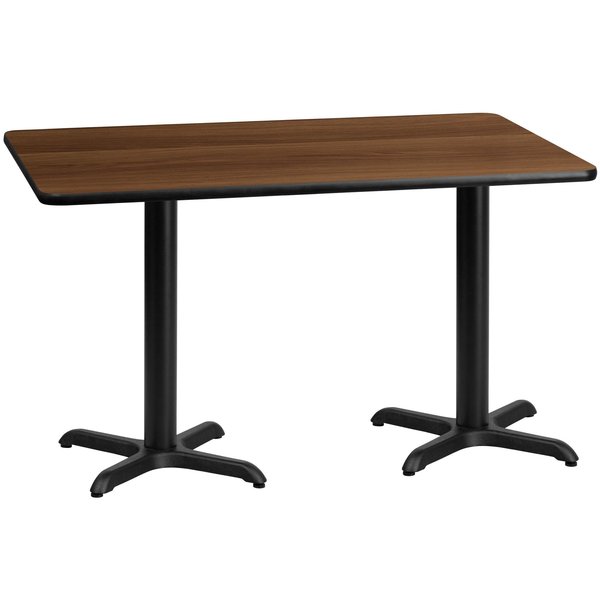 Rectangle Walnut Table, Rectangle w/X-Base, 30