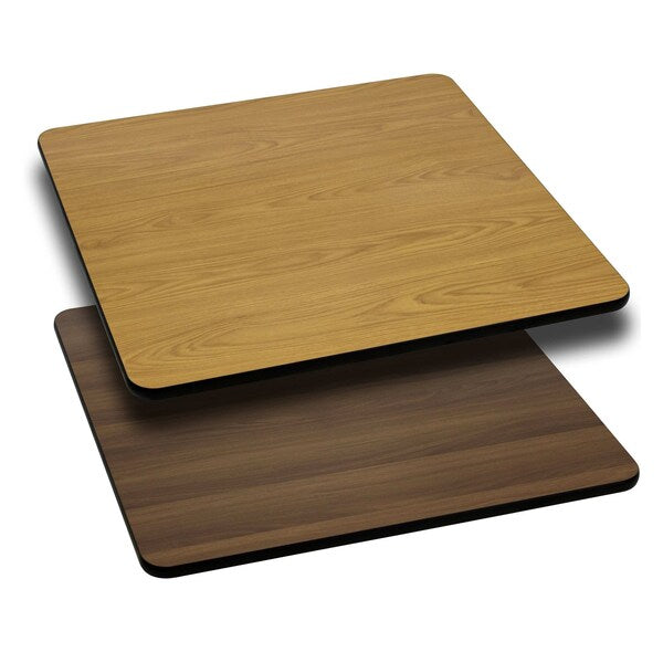 Square Square Table Top with Natural or Walnut, 30