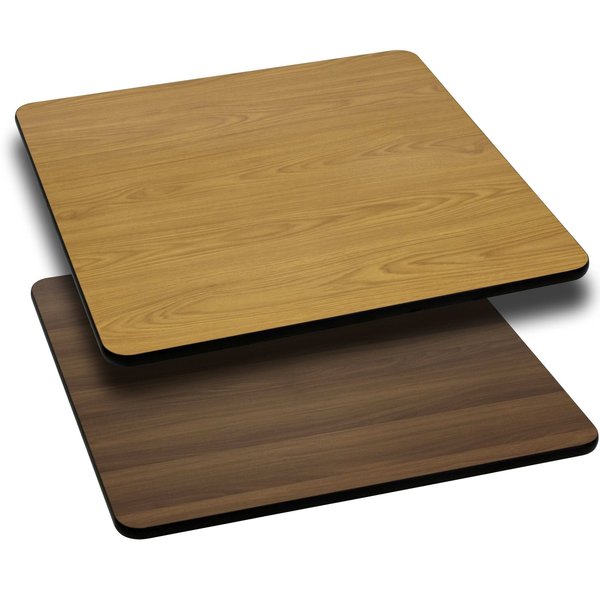 Square Square Table Top with Natural or Walnut, 36