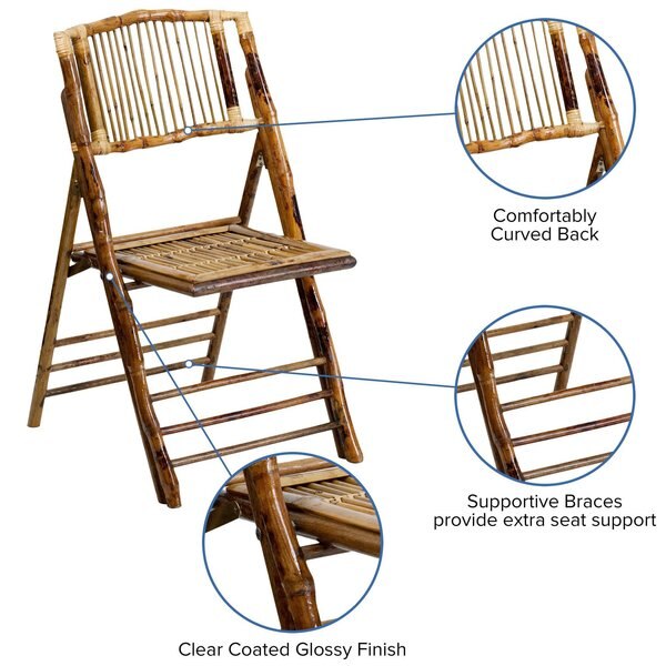 Folding Chair, Bamboo