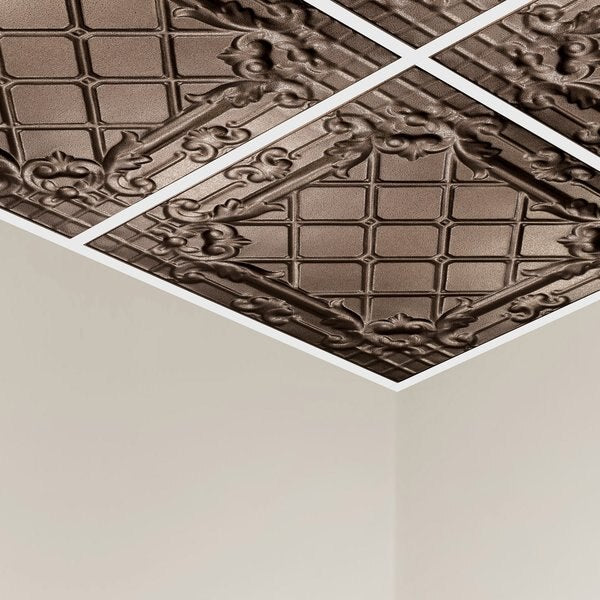 Toledo Ceiling Tile, 24 in W x 24 in L, 5 PK