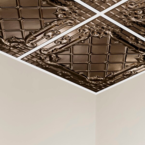 Toledo Ceiling Tile, 24 in W x 24 in L, 5 PK