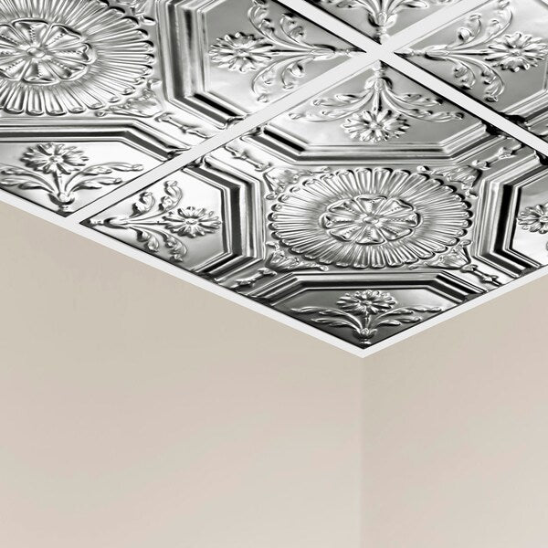 Rochester Ceiling Tile, 24 in W x 24 in L, 5 PK
