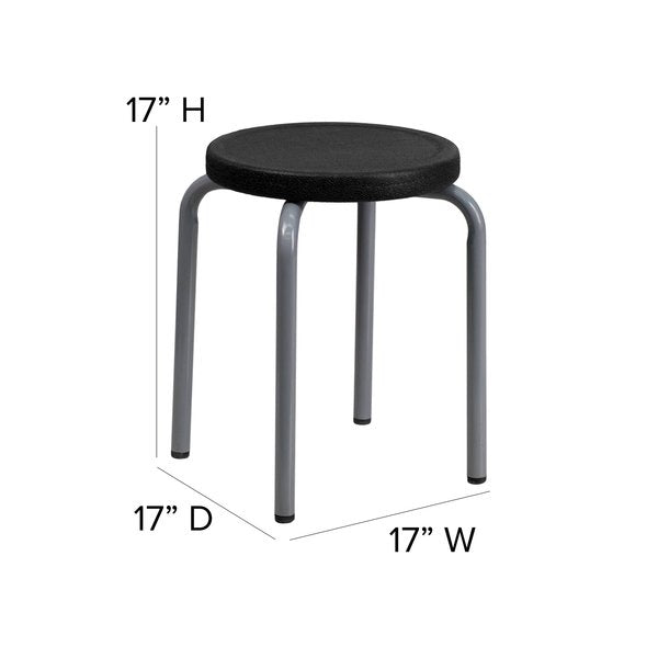 Stool, Black, 17
