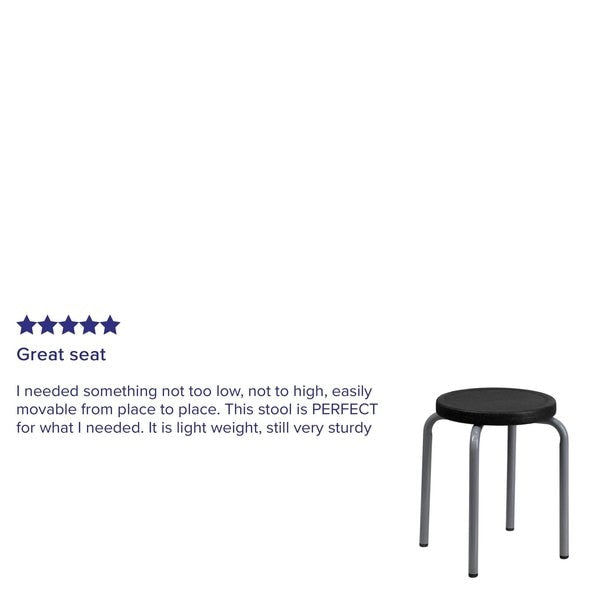 Stool, Black, 17