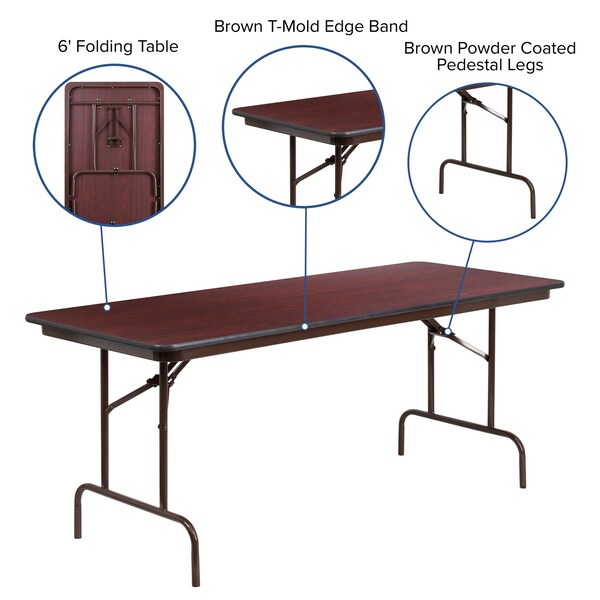 Rectangle Folding Table, 30