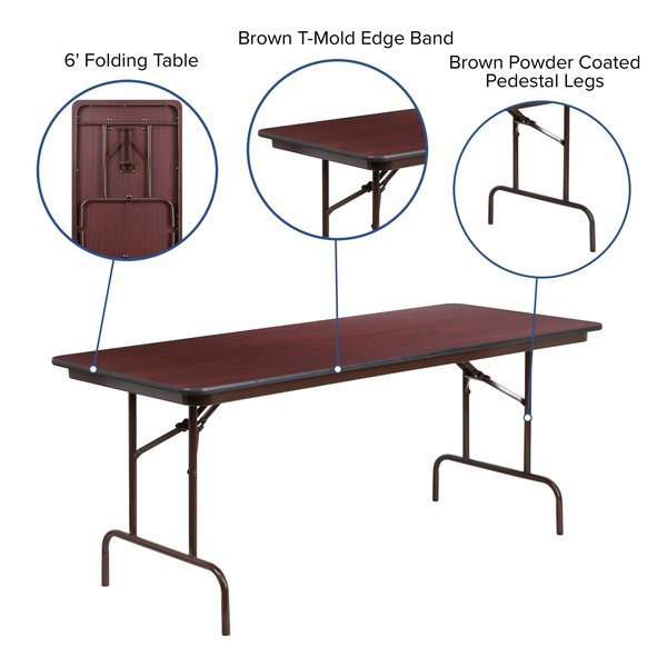Rectangle Folding Table, 30