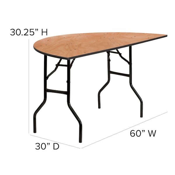 Half Round Folding Table, 60