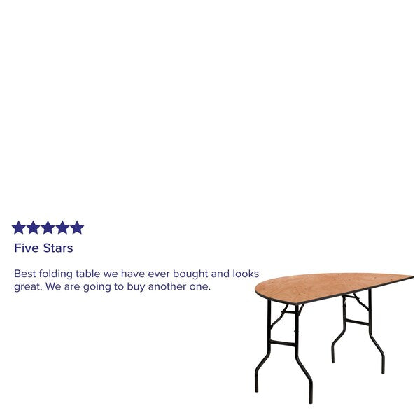 Half Round Folding Table, 60