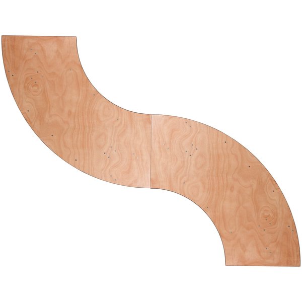 Serpentine Serpentine Wood Table, 7.25 ft. x 2.5 ft., 30