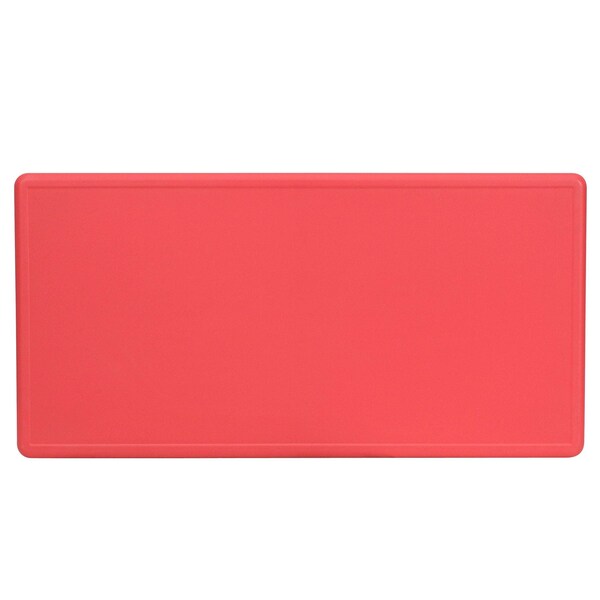 Rectangle Activity Table, 24 X 48 X 23.75, Plastic, Steel Top, Red
