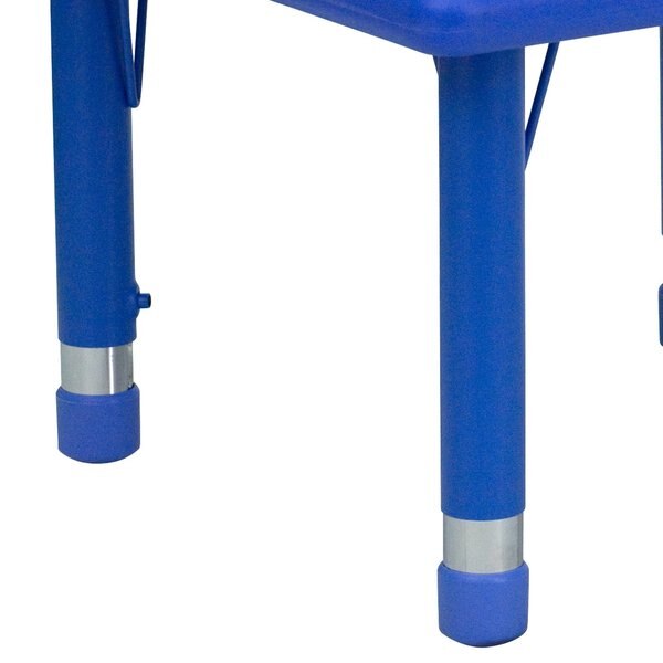 Square Activity Table, 24 X 24 X 23.75, Plastic, Steel Top, Blue