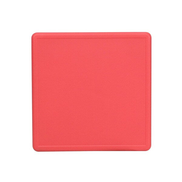 Square Activity Table, 24 X 24 X 23.75, Plastic, Steel Top, Red