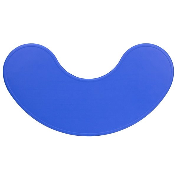 Kidney Activity Table, 35 X 65 X 23.75, Plastic, Steel Top, Blue