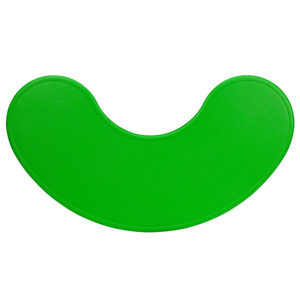 Kidney Activity Table, 35 X 65 X 23.75, Plastic, Steel Top, Green