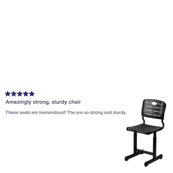 BlackStudent Chair, 15-1/4
