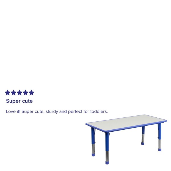 Rectangle Preschool Table, Bl, 23.625