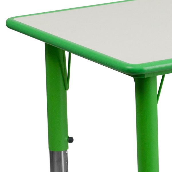 Rectangle Preschool Table, Green, 23-5/8