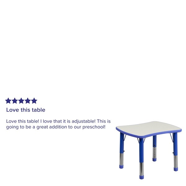 Rectangle Preschool Table, Bl, 21.875